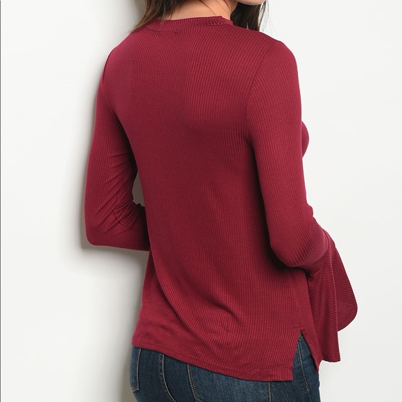 V-Neck Choker Long Sleeve - Picture 3 of 4